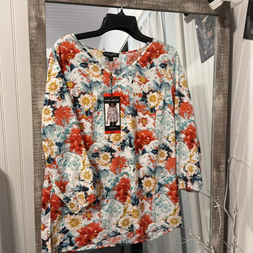 Mario Serrani Multicolor Floral Blouse - Picture 4 of 4